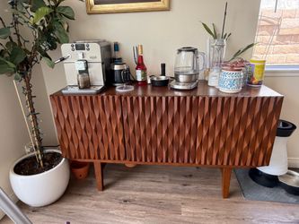 Modern geometric fluted sideboard