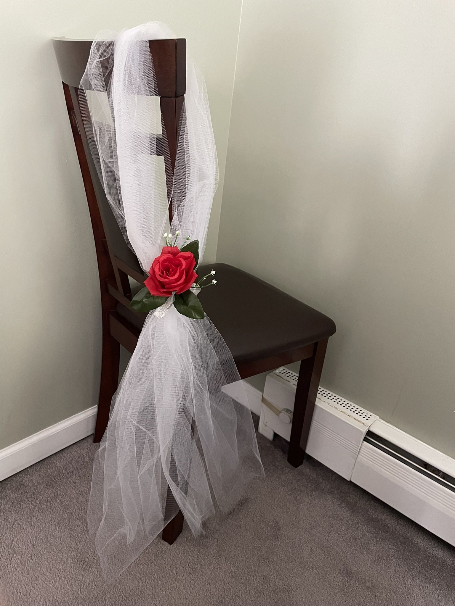 Pew/ chair decor