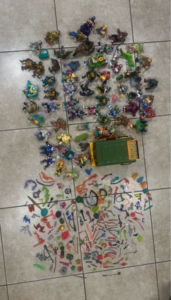 40+ VINTAGE TMNT FIGURES + PARTY WAGON + VEHICLES + HUGE ACCESSORY LOT