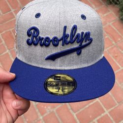 Brooklyn Dodgers Jackie Robinson Fitted Hat Size 7 1/8 Rare