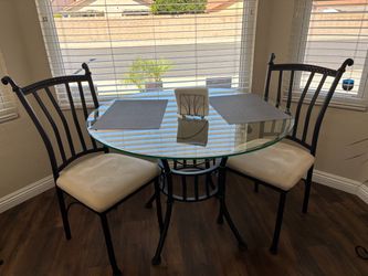 Glass dining room set