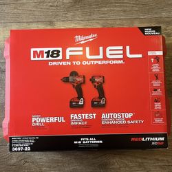 Milwaukee M18 FUEL Drill & Impact Combo Kit – BRAND NEW