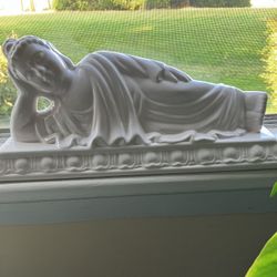 Porcelain Lying Buddha Figurine