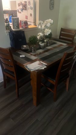 Dining table and chairs