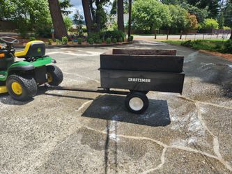 Craftsman dump trailer riding mower