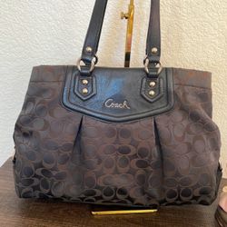 Coach Handbag Dark Brown