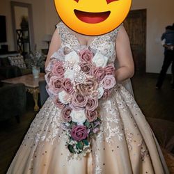 Wedding Bouquet- Blush, Artificial