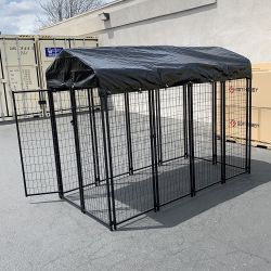 New $290 Large Heavy Duty Kennel with Cover Dog Cage Crate Pet Playpen (8’L x 4’W x 6’H)