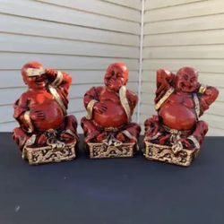 The Three Wise Buddhas Statues Set