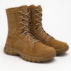 Oakley Tactical Combat Boots Size 6.5 – Tan Suede & Nylon Military Hiking Utility Boot
