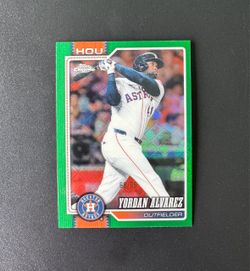 Yordan Alvarez 2026 Topps Logofractor #3 Green Refractor /99 Houston Astros MVP