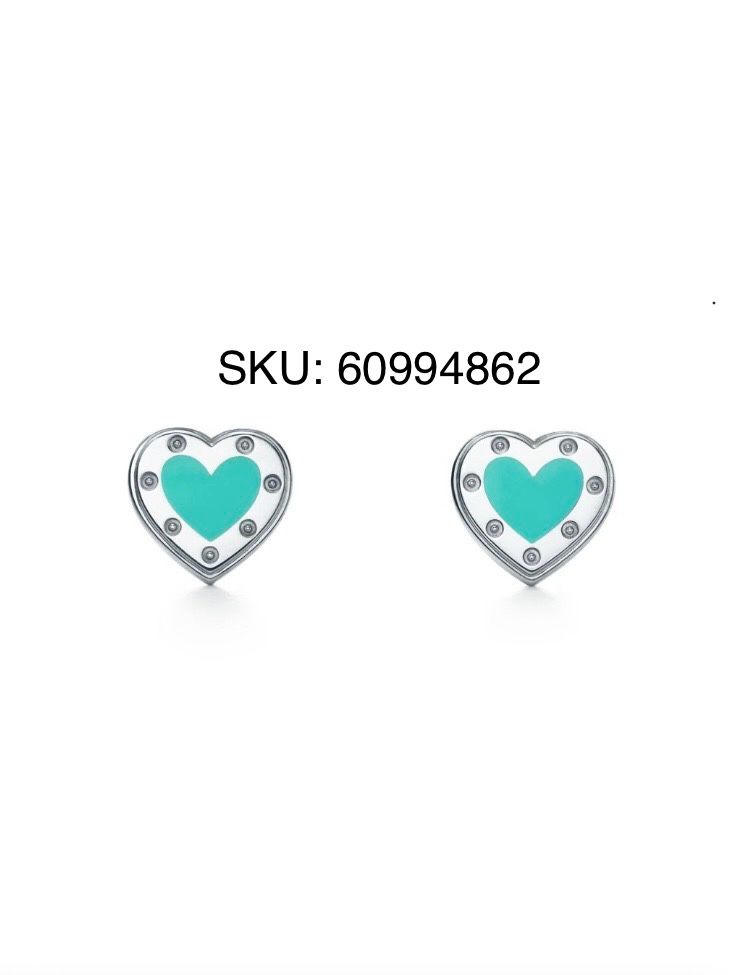 Tiffany Blue Heart Earrings
