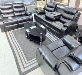 NEW LIVING ROOM SET RECLINING SOFA, LOVESEAT, OPTIONAL RECLINER, FREE DELIVERY PAY UPON ARRIVAL