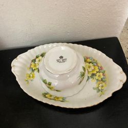 Juego Taza Fuente Porcelana Antigua 