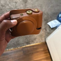 Leather Camera Case With Strap 