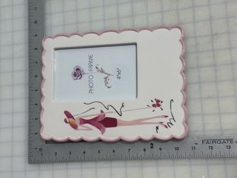 Ceramic Photo Frame 4x6 Pink Floral