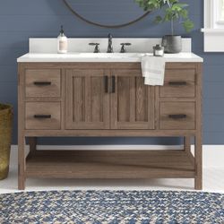 Marissa 48'' Single Bathroom Vanity with Quartz Top