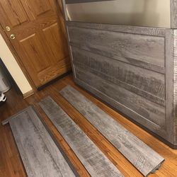 King Size Bed Frame (Gray Wood Finish)