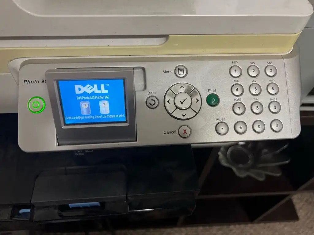 Dell 966 All-In-One Inkjet Printer.    Comes with power cord.   Needs new ink