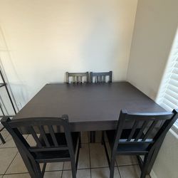 Dining table and chairs