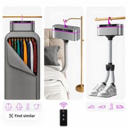 Portable Clothes Dryer 600W Hold 11-20 Items, with Timer & Remote Control