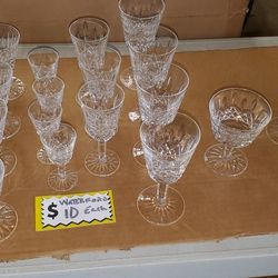 20 Waterford Glasses (2 Patterns) $10 EACH