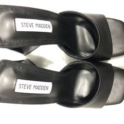 Steven Maiden Black Slide Heels 