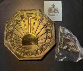 Sundials by Rome Brass Sundial with Gnomon