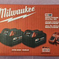 Milwaukee 2 Pack Battery And Charger Kit 