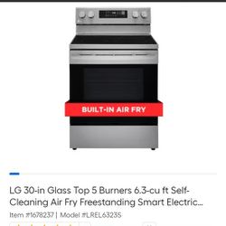 LG 30in Glass Top Stove