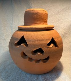 Vintage Hewells Pottery Pumpkin