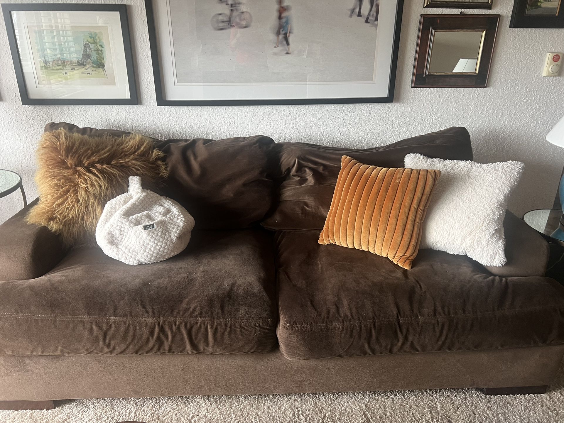 Espresso Deep Cozy Couch