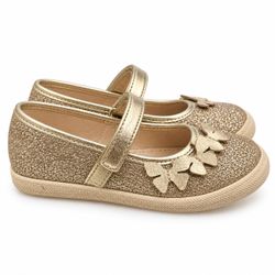 Cupcakes and Cashmere Metallic Glitter Gold Butterfly Sneakers
