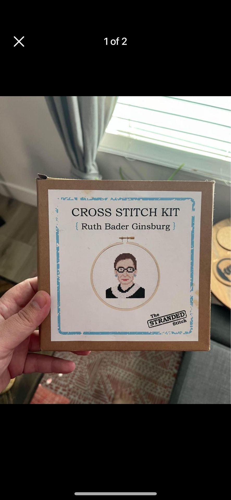 Ruth Bader Ginsberg Cross Stitch Kit