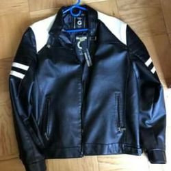 NEW FRIED DENIM NYC Mens Premium Leather Jacket SZ L