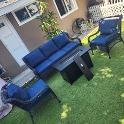 New Fire pit patio set/ Outdoor Furniture/ Conversation Set