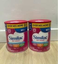 Similac soy isomil ( 30.8oz huge cans ) both for $40
