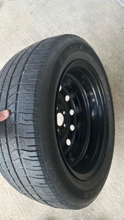 16" OEM 5-Lug Steel Rim & Goodyear Eagle RS-A Tire P215/55R16 – Good Tread – $70