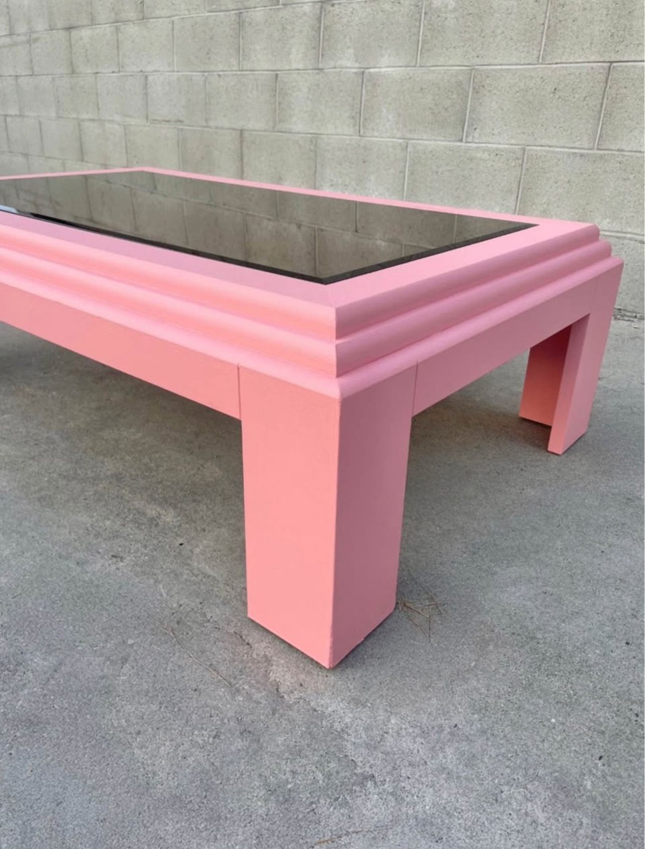 1980s Mexican Mirrored Glass Coffee Table 