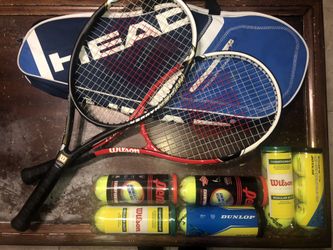 Tennis rackets tennis bag tennis ball