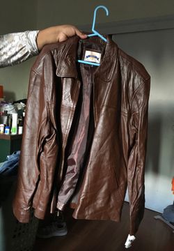 Brown xl leather jacket MENS