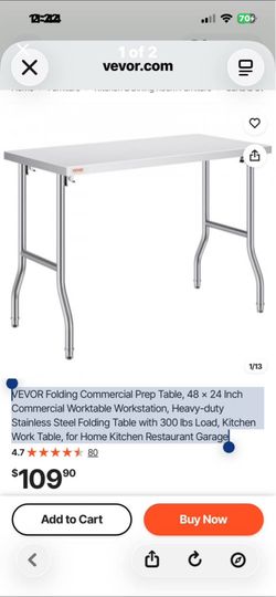 Commercial Prep Table