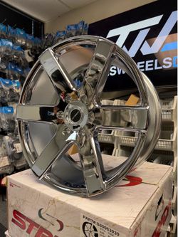 Set Of 4 Wheels Strada CODA Size 20x8.5 (30, 6x139.7, 87.1) Chrome Rims