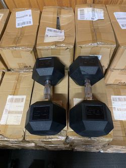New Rubber Coated Dumbbells