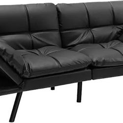 Black Leather Sofa Bed