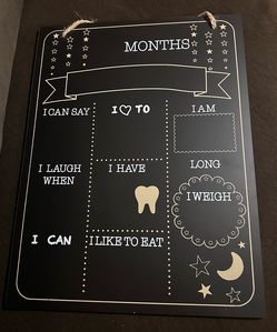 Baby milestone chalkboard