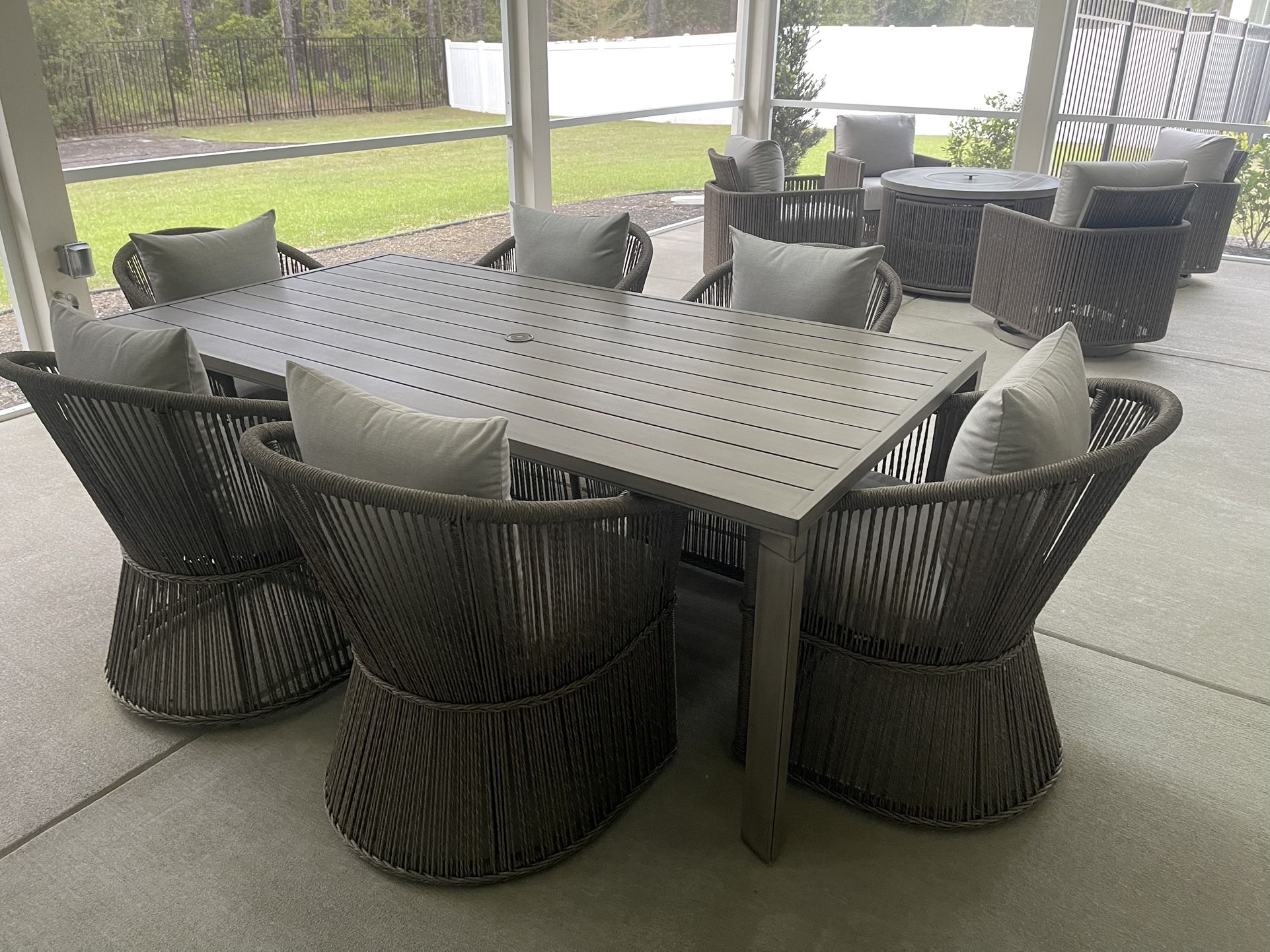 New Patio Furniture 6 Sets Table and 5 Seat Fire Pit Group (separate or as a set)