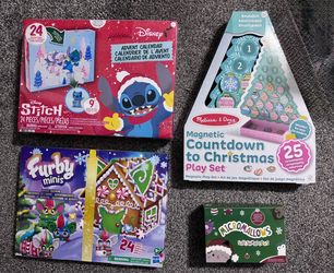 Advent Calendars Christmas Countdown - Furby, Squishmallow, Stitch, Melissa & Doug - Brand New $20 Each
