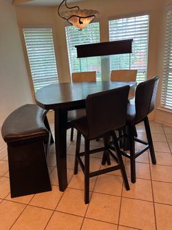 Tall table with seating for 6