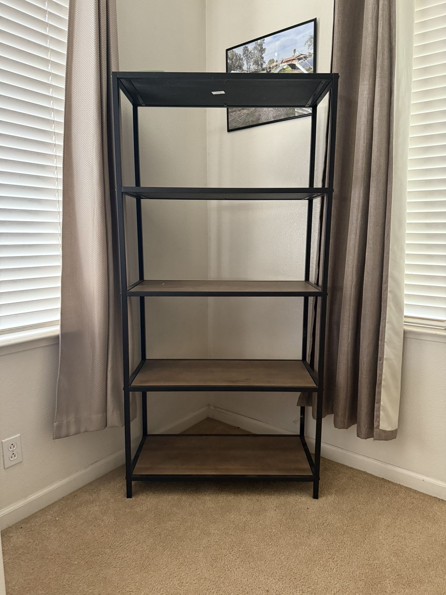 Black and brown Metal Shelf